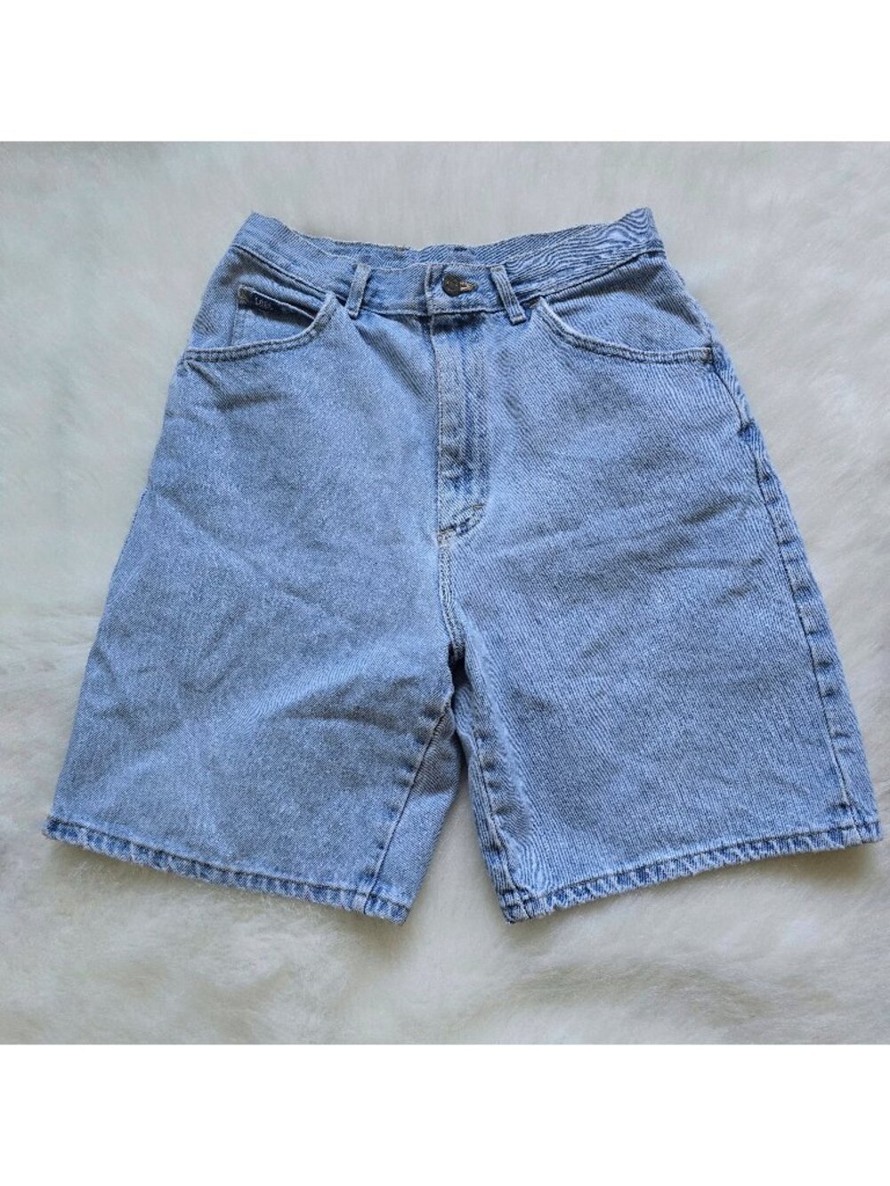 Lee Baggy Light Wash Jeans Shorts size 10 Medium